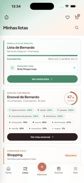 Minhas listas no Colo